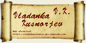 Vladanka Kušnorjev vizit kartica